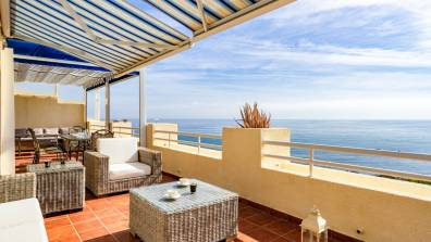 Seaview terrace by the beach in El Faro by Costarentals - Ref 93